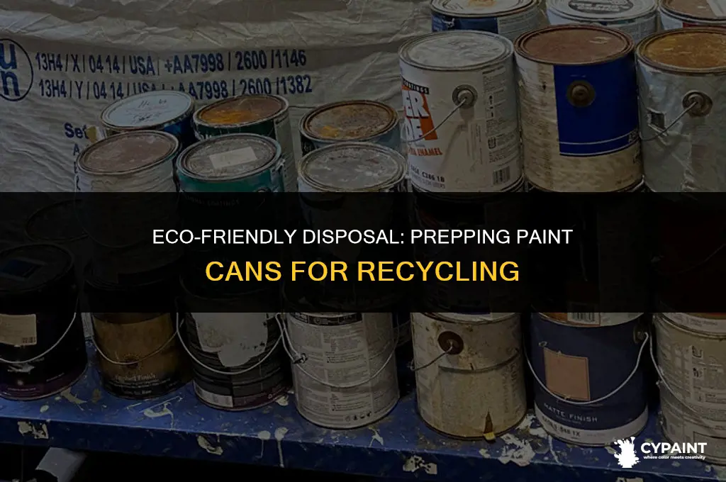 how do you prepare paint cans for disposal