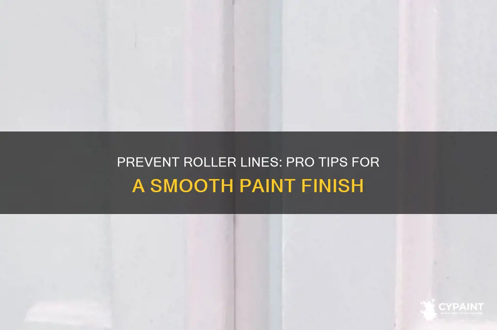 how do you prevent roller lines when painting