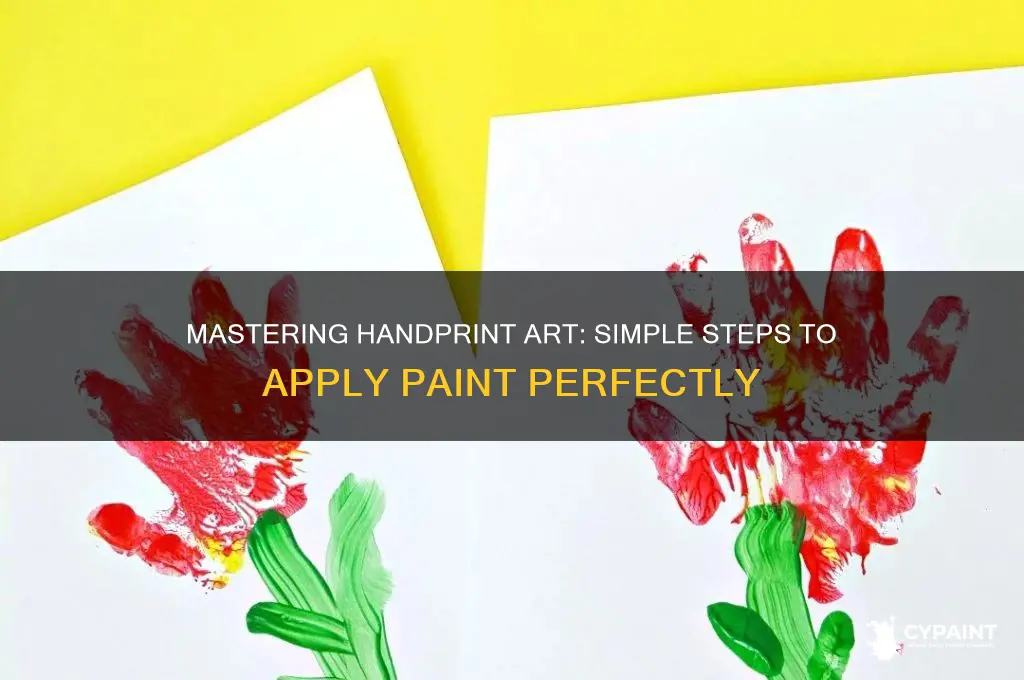 how do you put paint on for a hand print