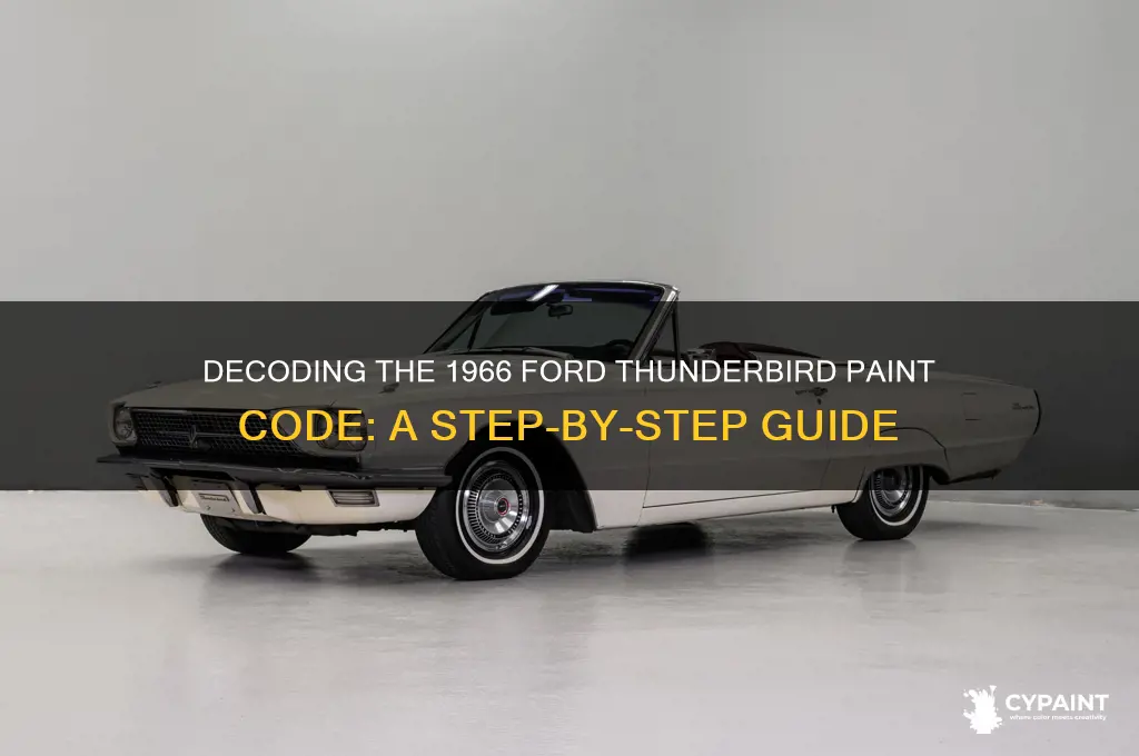 how do you read a 1966 ford thunderbird paint code