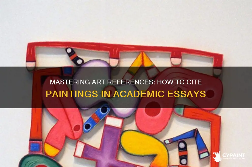 how do you refer to a painting in an essay