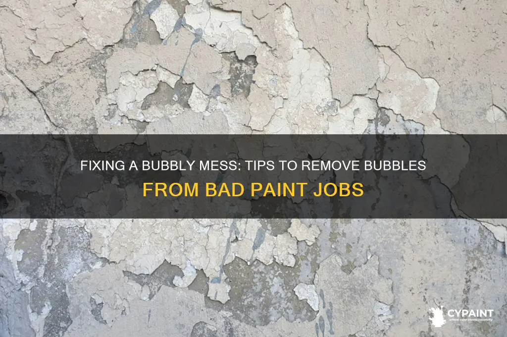 how do you remopve bubles from a bad paint job