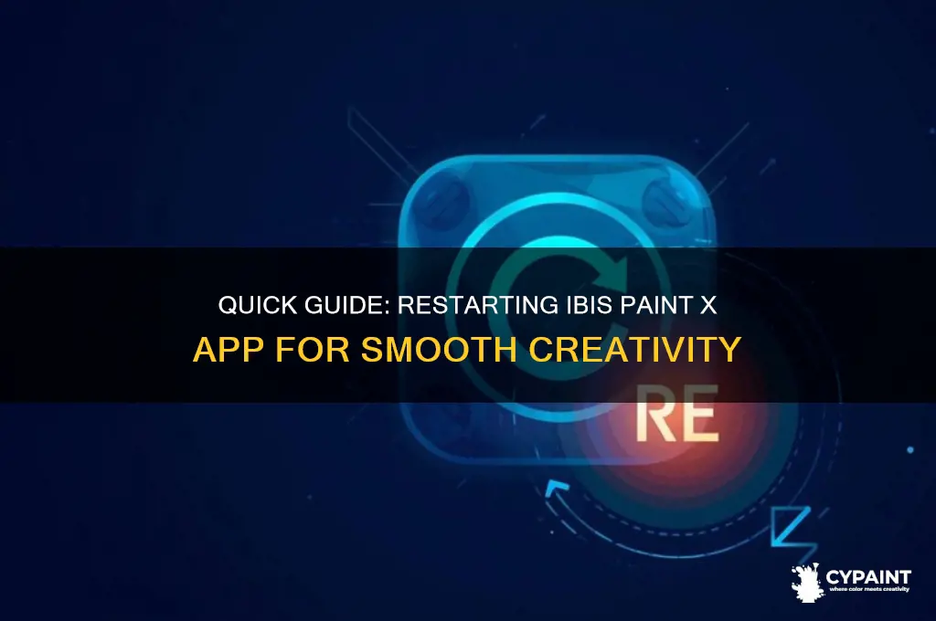 how do you restart the the ibis paint x app