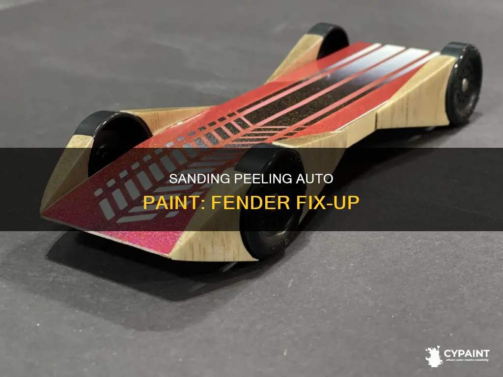 how do you sand peeling auto paint on fenders