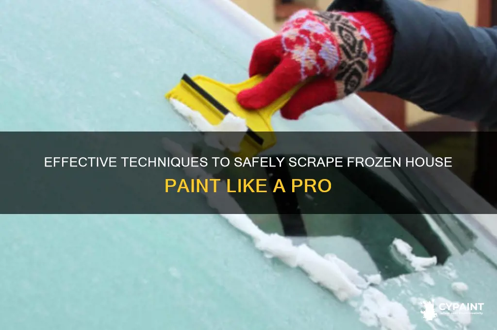 how do you scrape frozen housel paint
