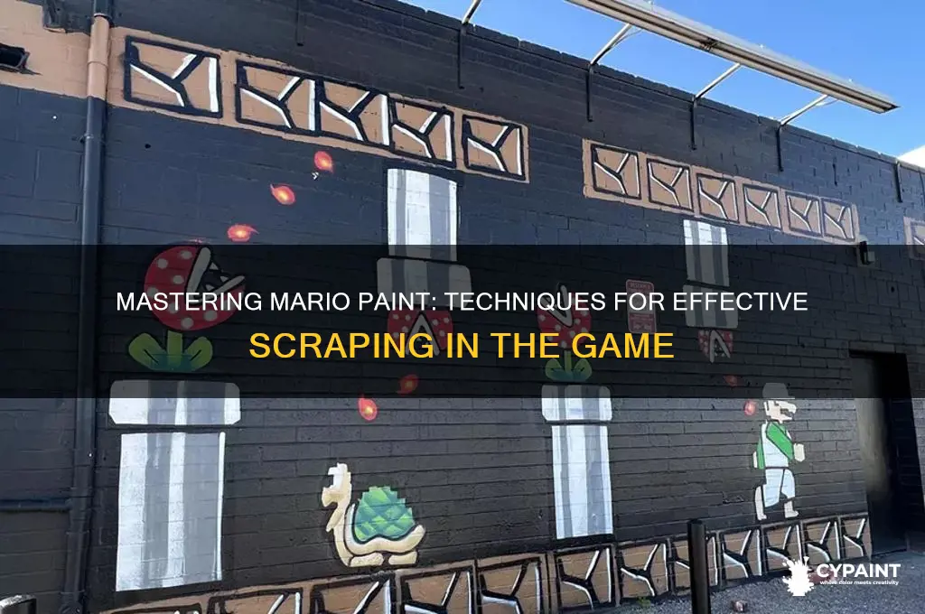 how do you scrape in mario paint