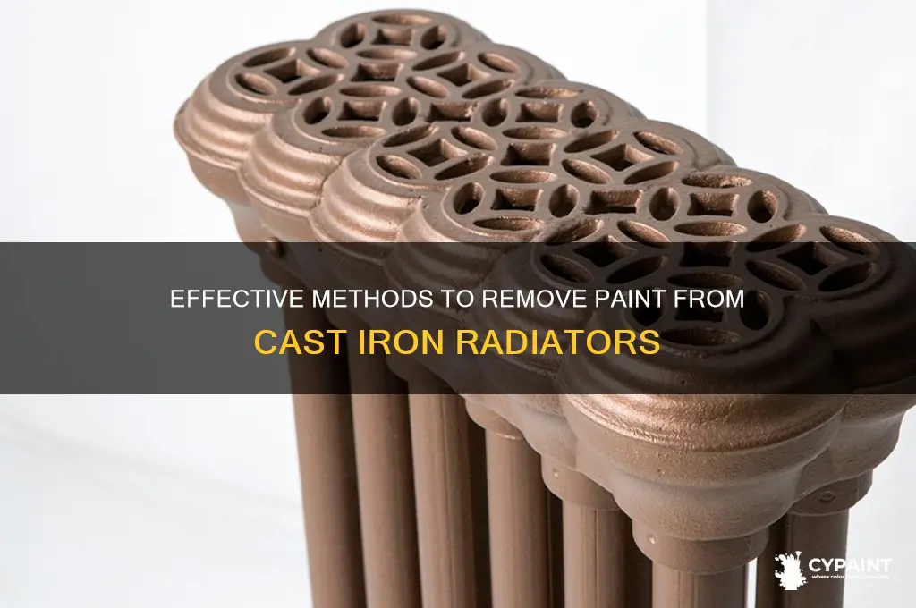 how do you scrape paint off a cast iron radiator