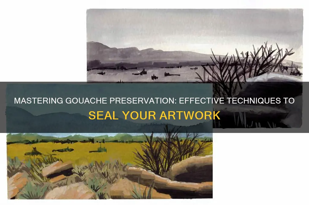 how do you seal a gouache painting