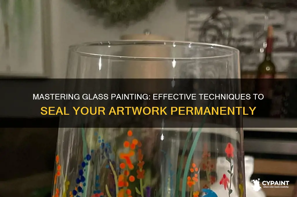 how do you seal paint on glass