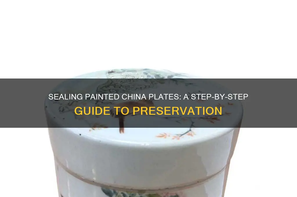 how do you seal painted china plates