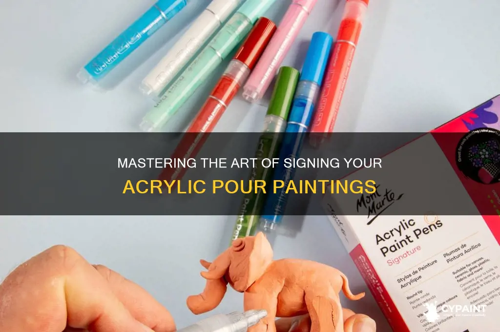 how do you sign your accrylic pour paintings