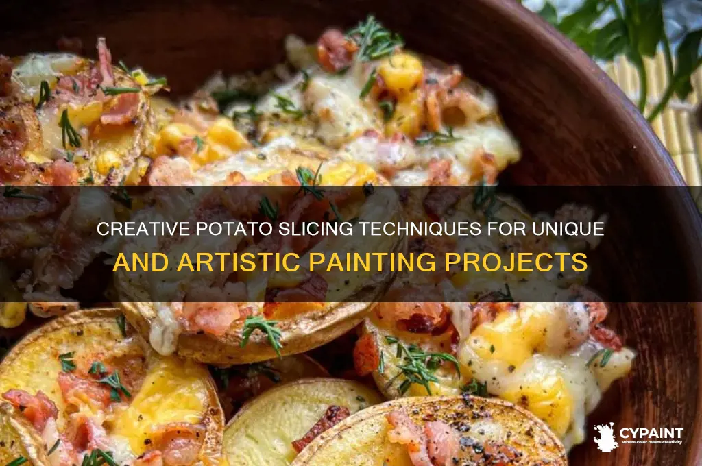 how do you slice a potato for painting