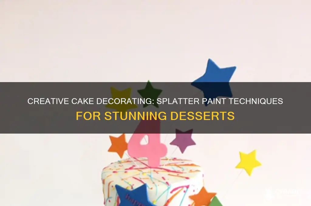how do you splatter paint a cake