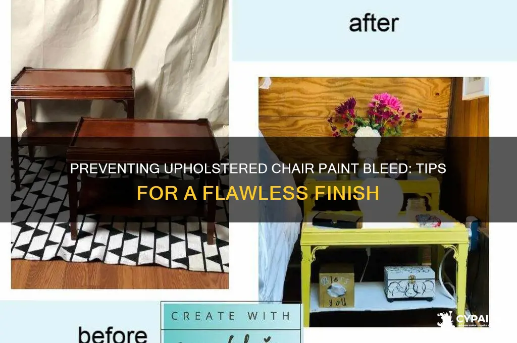 how do you stop upholstered chairs stop bleeding after painting