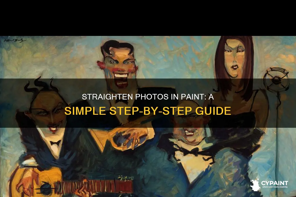 how do you straighten a photo in paint