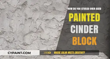 Stucco Application on Aged Painted Cinder Block