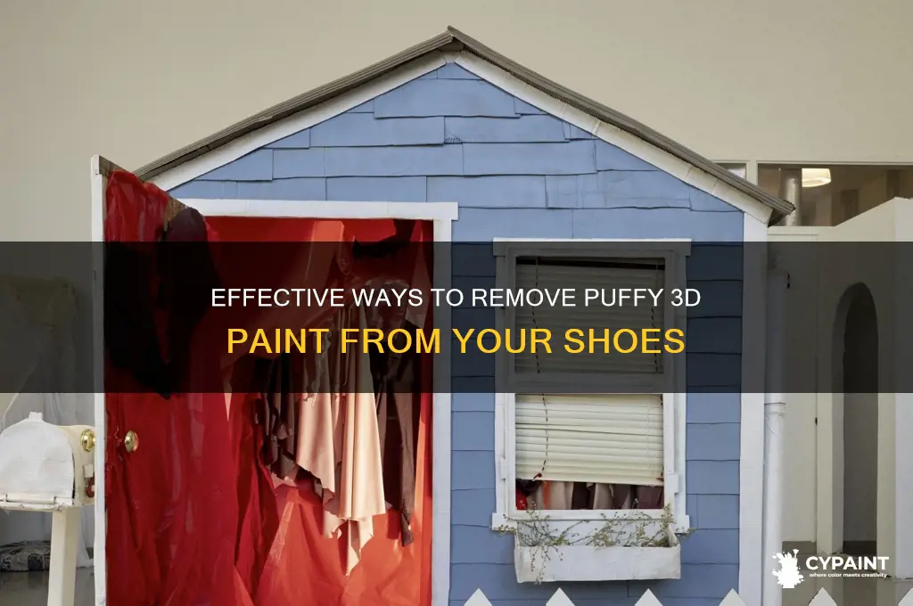 how do you take of puffy 3d paint from shgoes