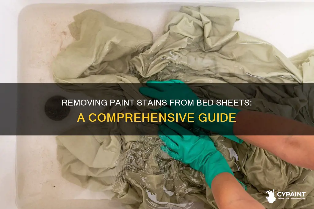 how do you take off paint from bed sheets