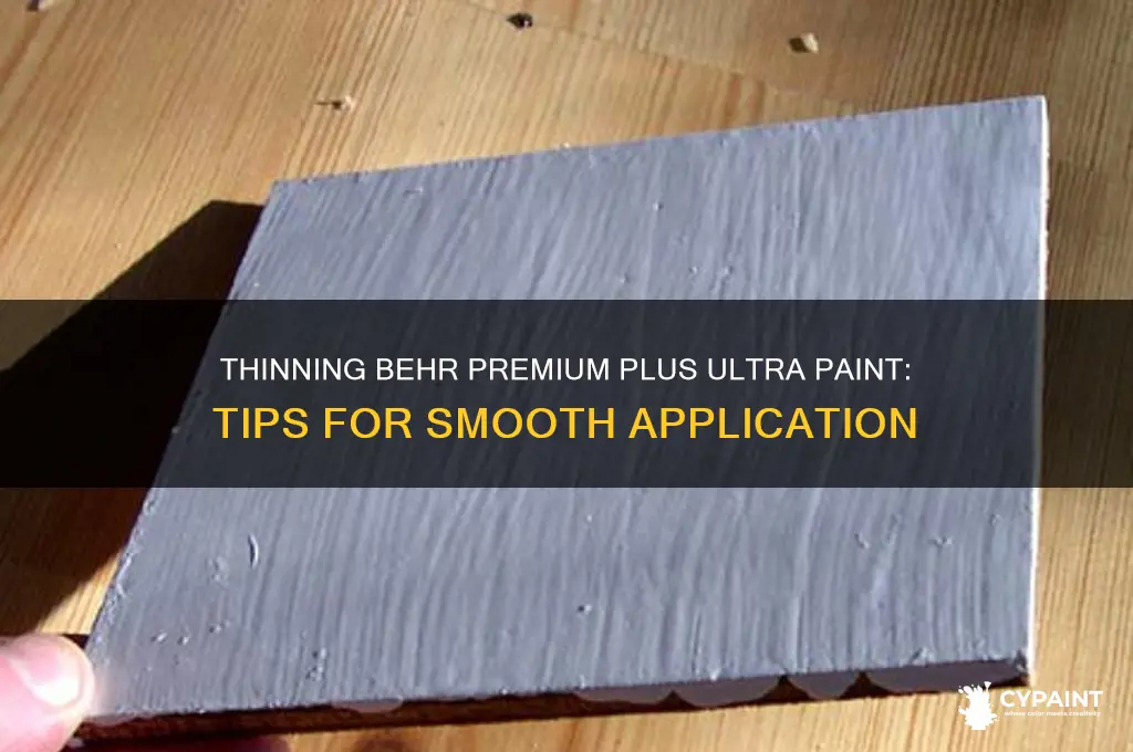 how do you thin out behr premium plus ultra paint