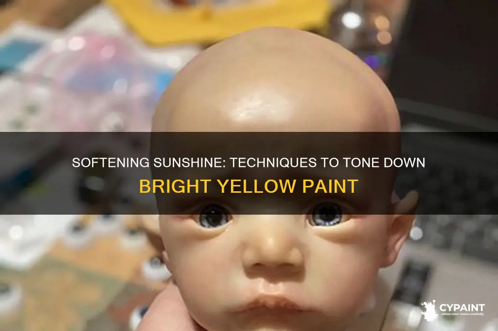 how do you tone down bright yellow paint