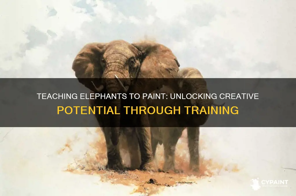 how do you train an elephant to paint