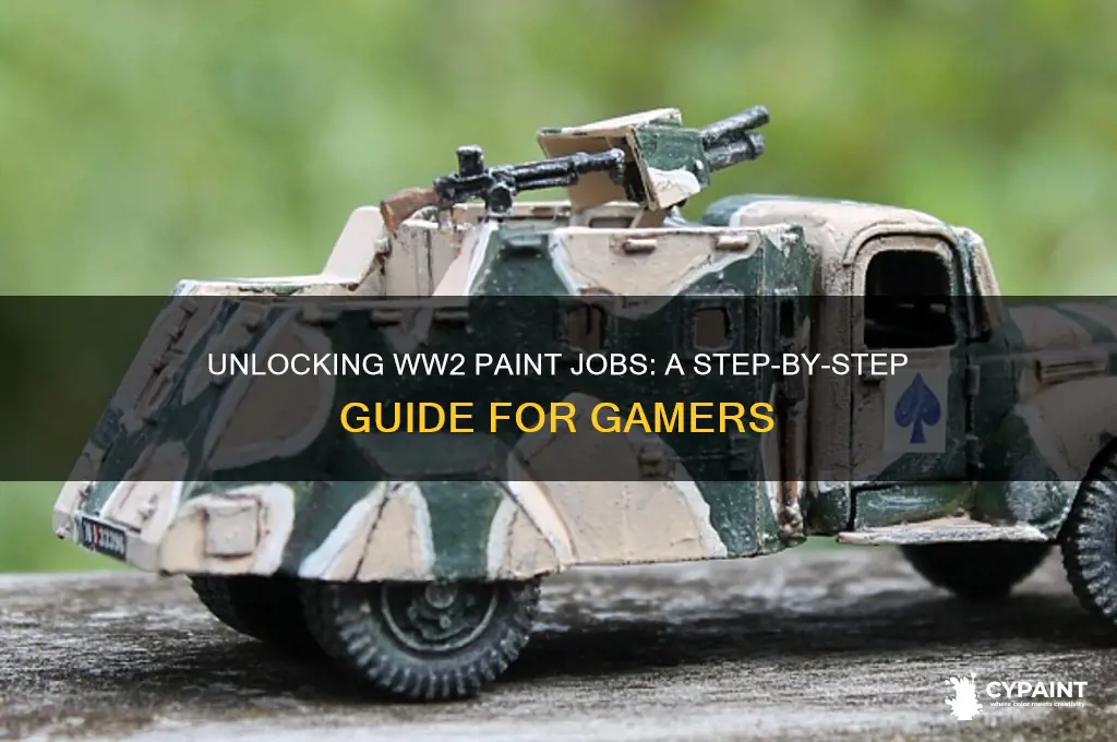 how do you unlock paint jobs in ww2