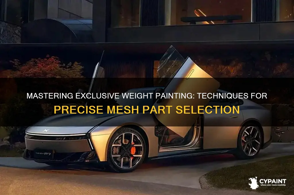 how do you weight paint certain parts of mesh exclusivley