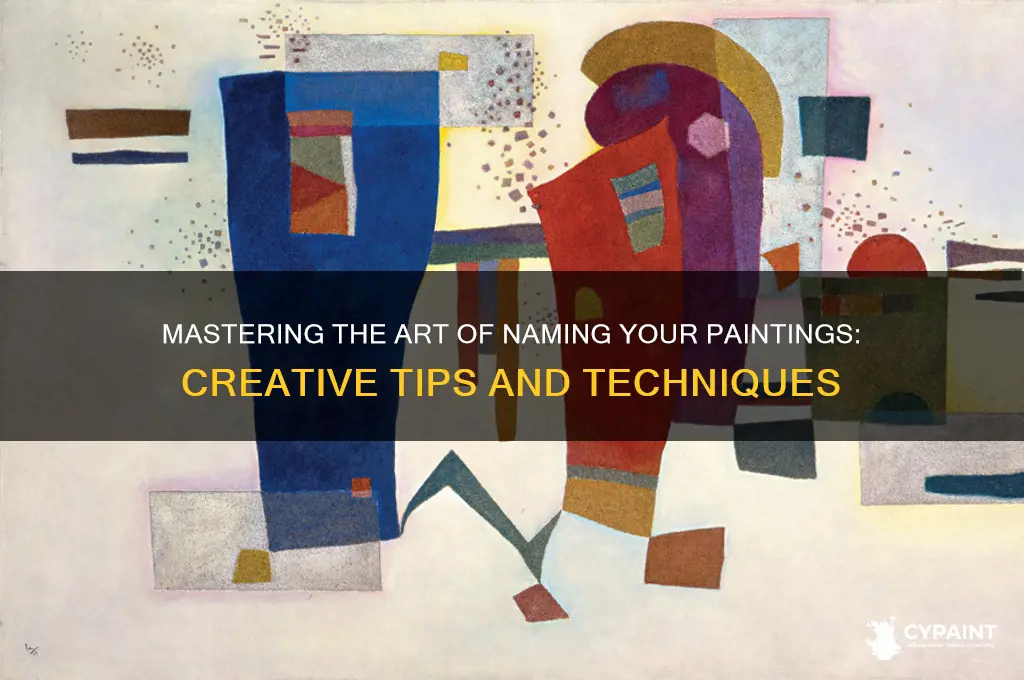 how do you write a painting name