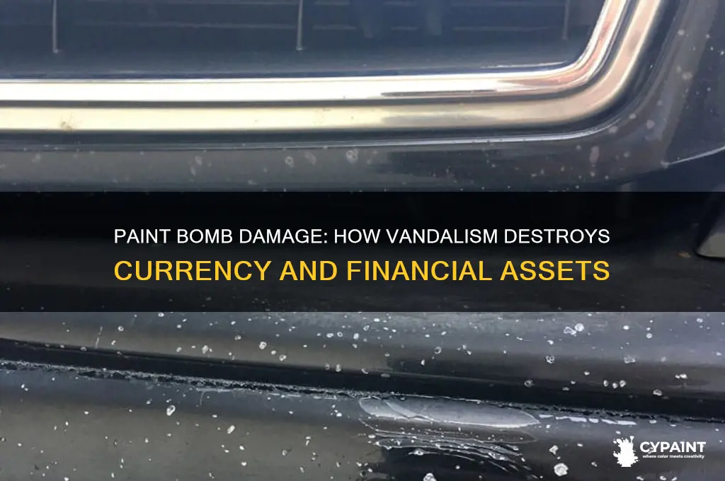 how does a paint bomb ruin money