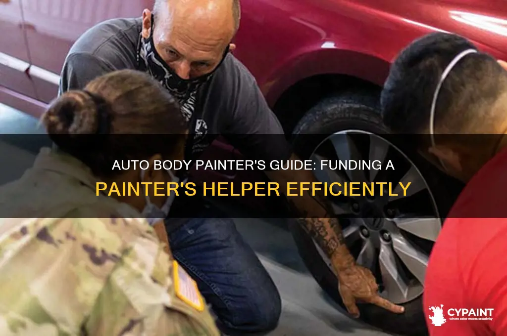 how does an auto body painter pay for painters helper