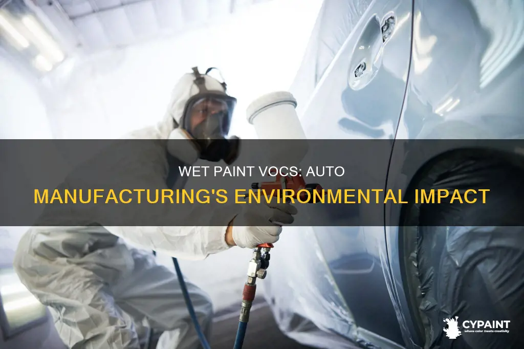 how does an automotive manufacturing wet paint produce vocs