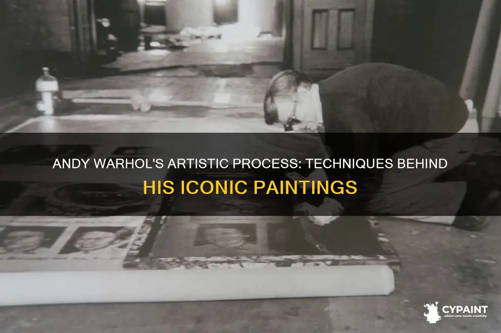 how does andy warhol compose his paintings