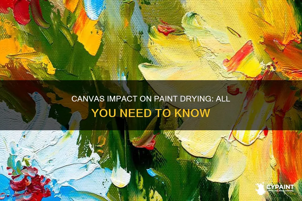 how does canvass affect the drying time of paint