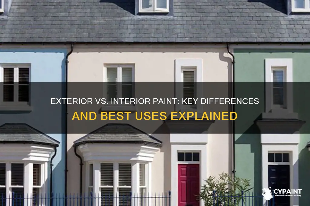 how does exterior paint differ from interior paint