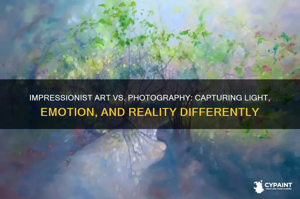 how does impressionist painting differ from photographs
