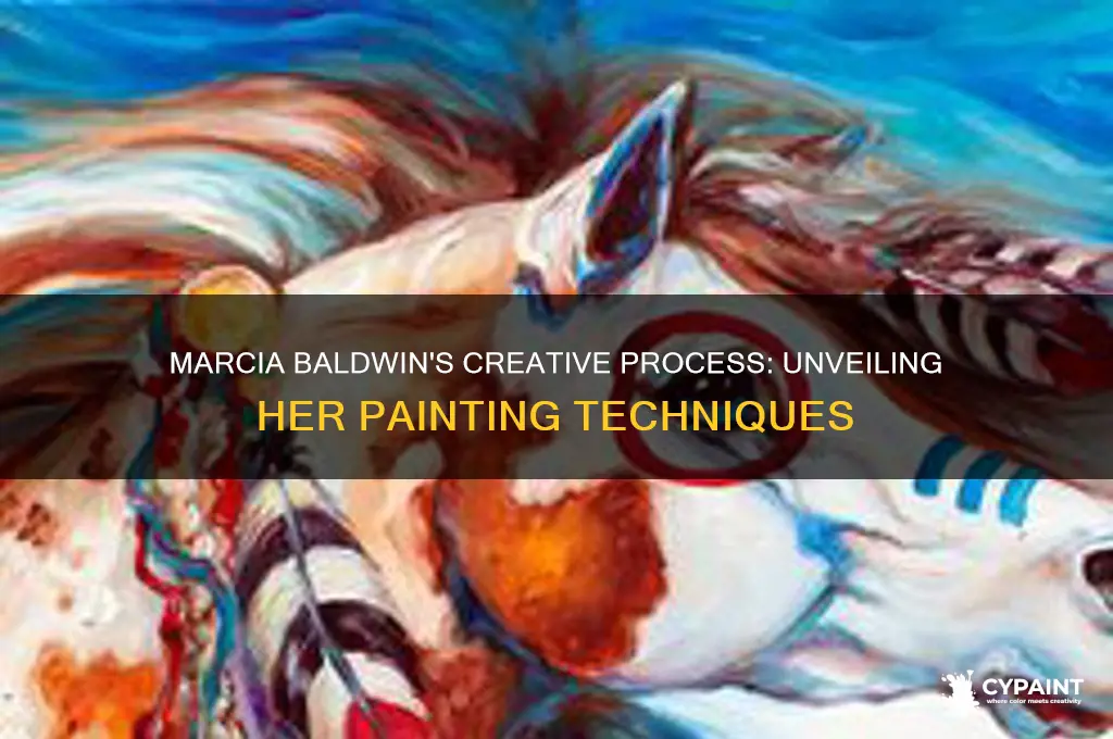 how does marcia baldwin start her paintings
