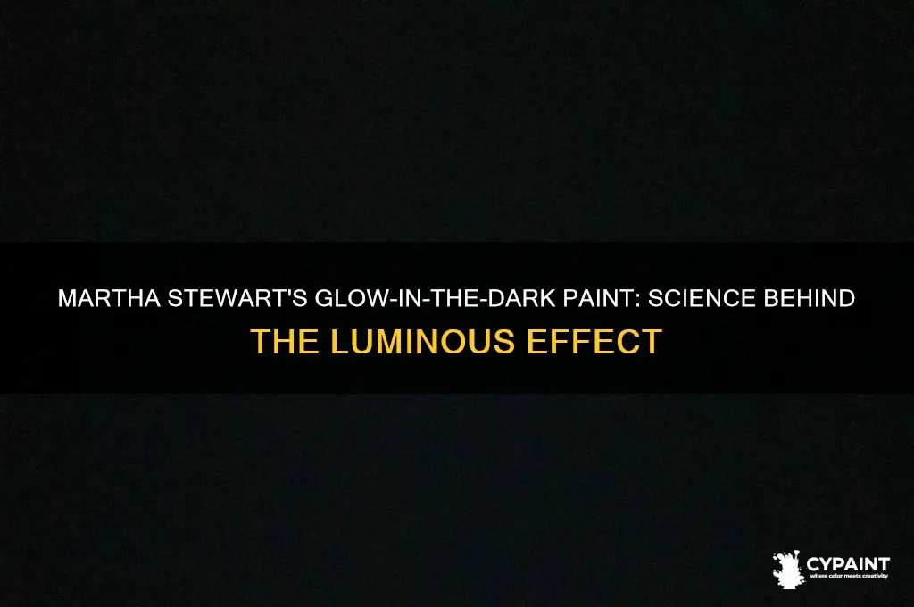 how does martha stewart glow in the dark paint work