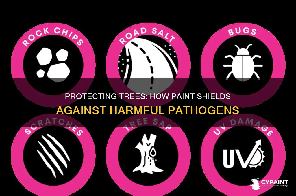 how does paint help a tree from pathogens