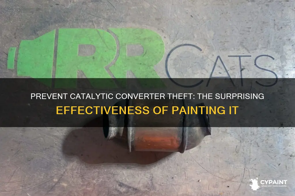 how does painting a catalytic converter prevent theft