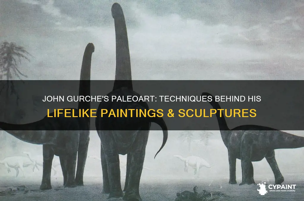 how does paleoartist john gurche create his paintings and sculptures