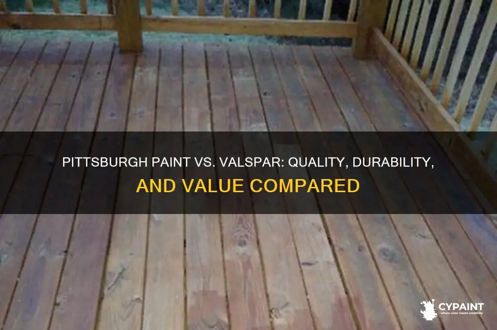 how does pittsburgh paint compare to valspar