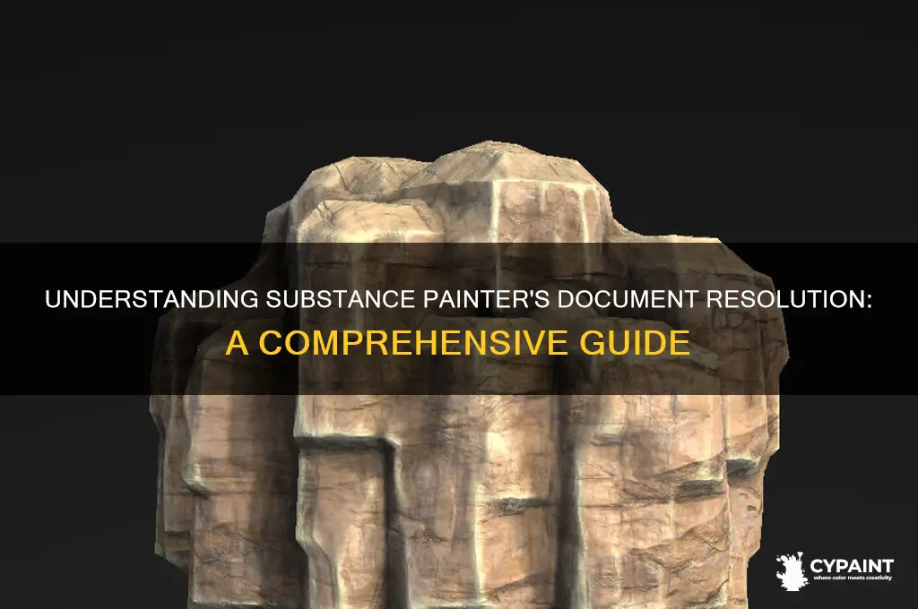 how does substance painter document resolution work