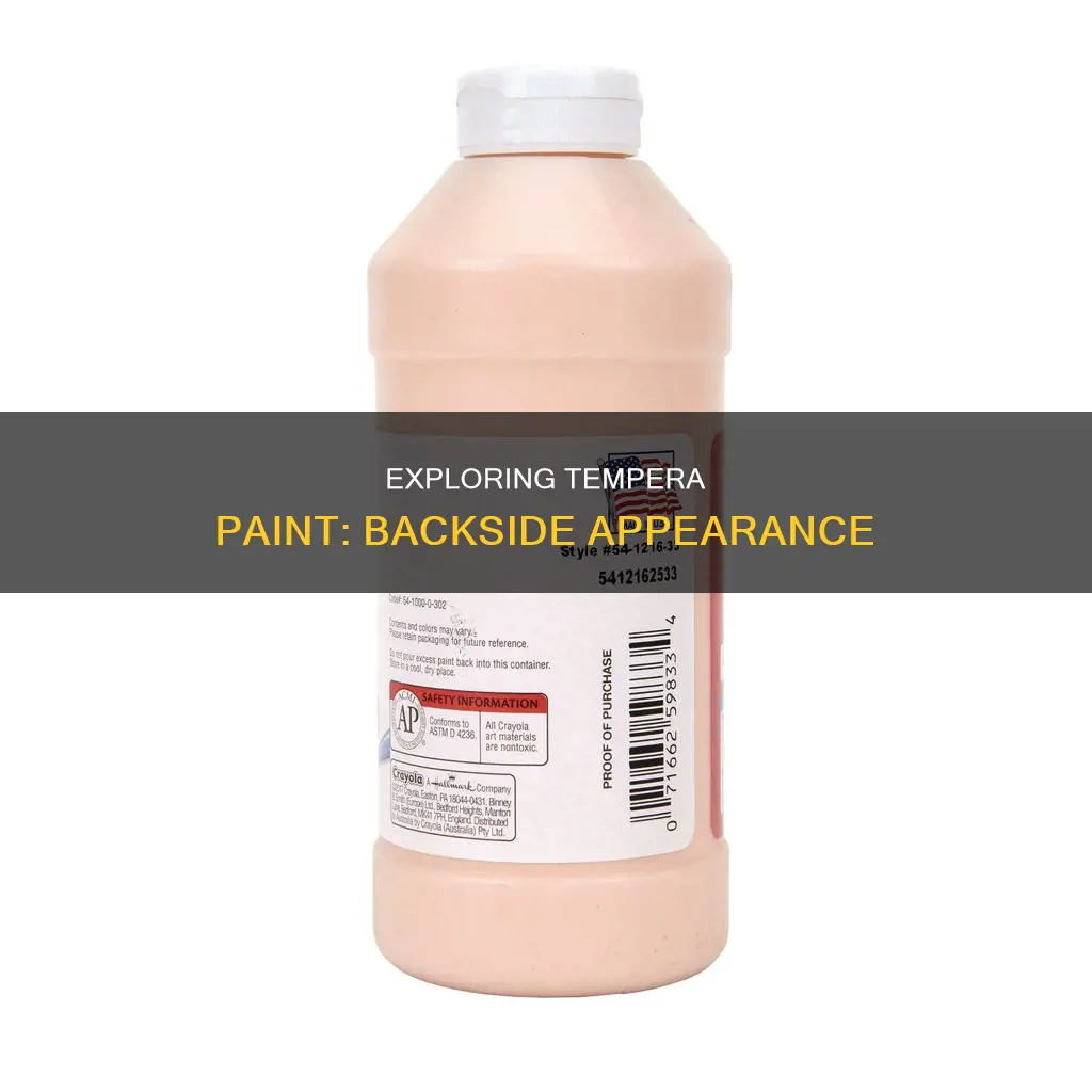 how does tempera paint looks on the back side