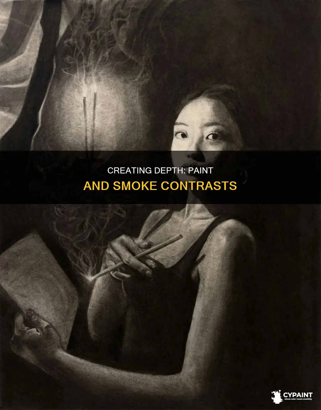 how does the contrast of the paint and smoke