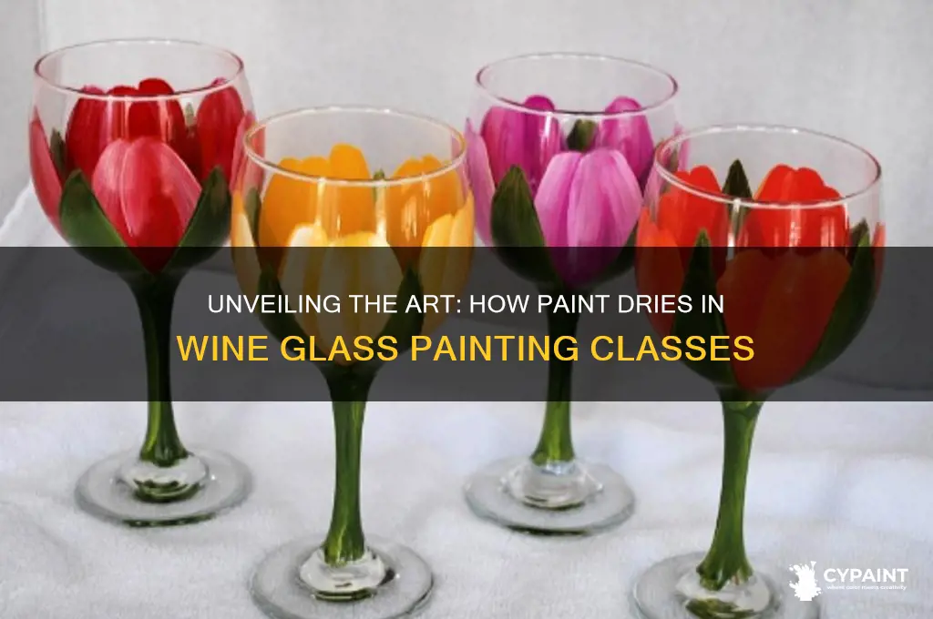 how does the paint dry in wine classes