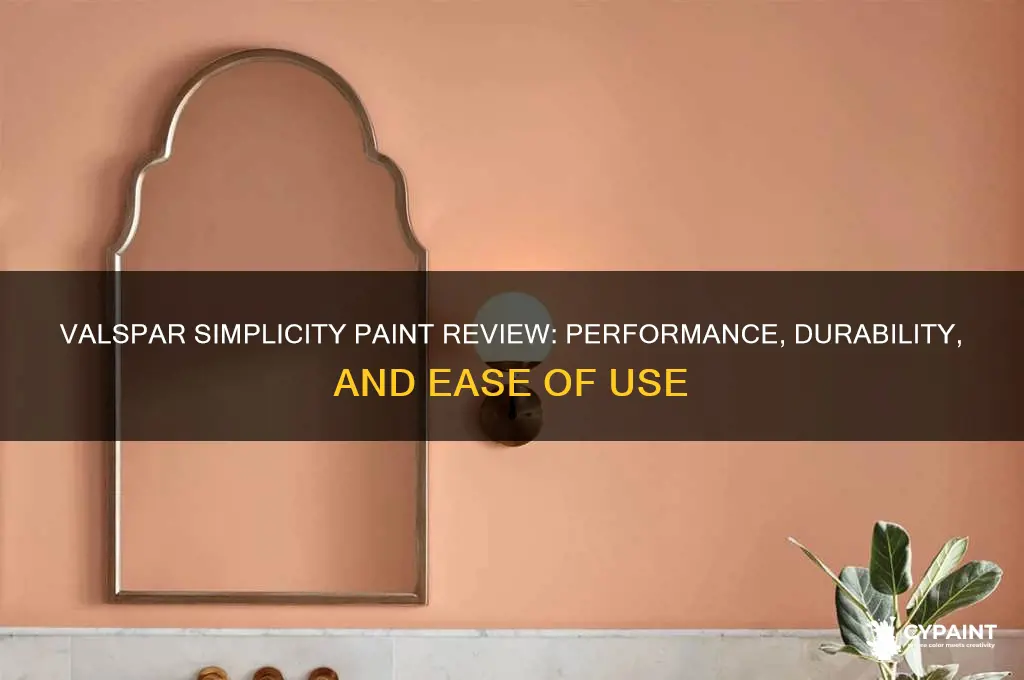 how does the valspar simplicity paint rate