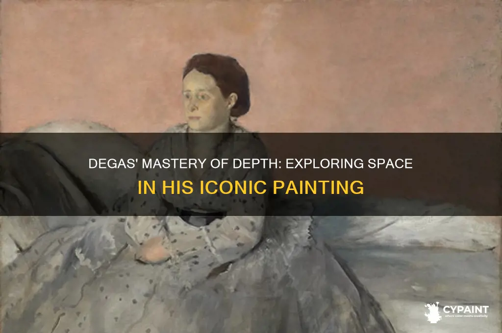 how does this painting by degas show space