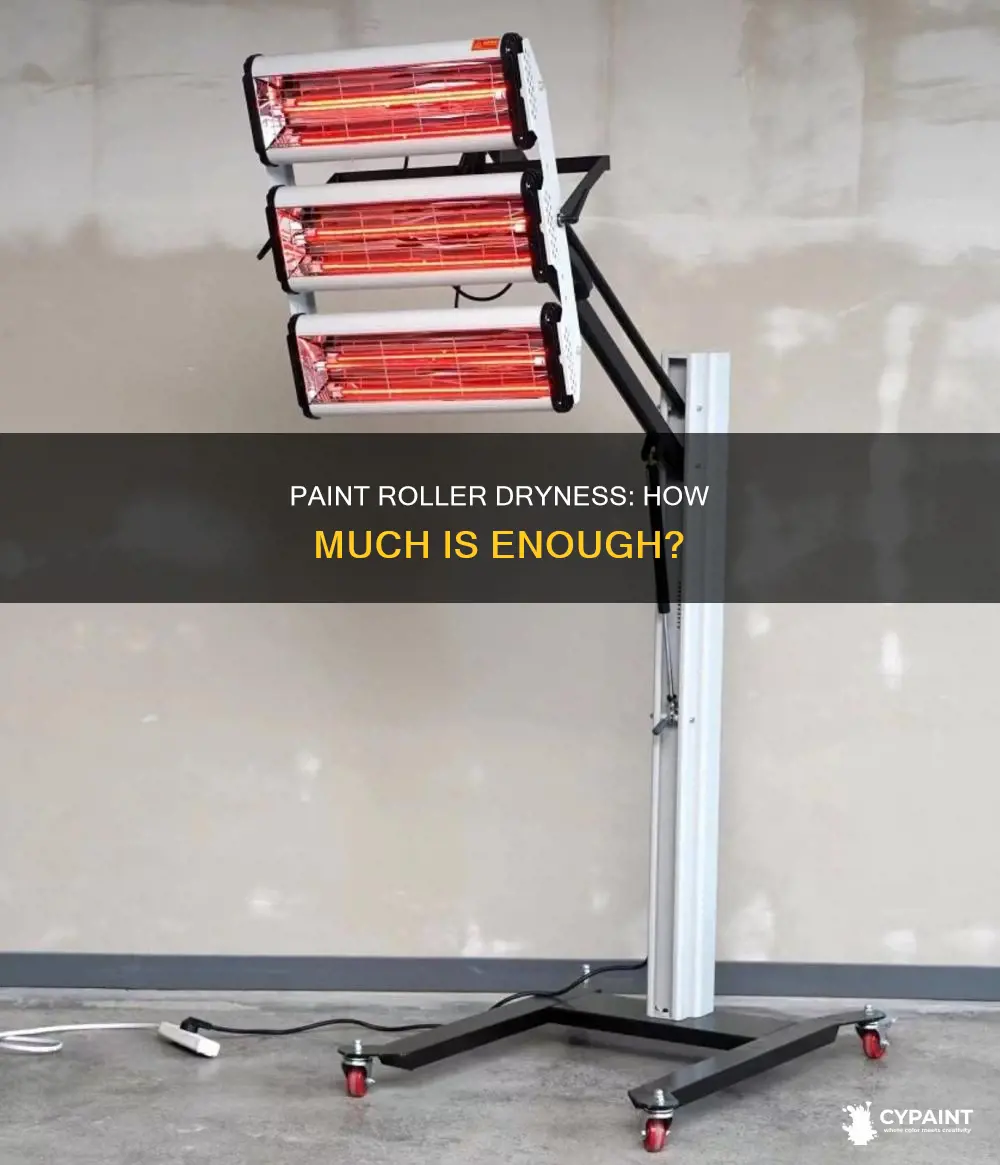 how dry does a paint roller have to be