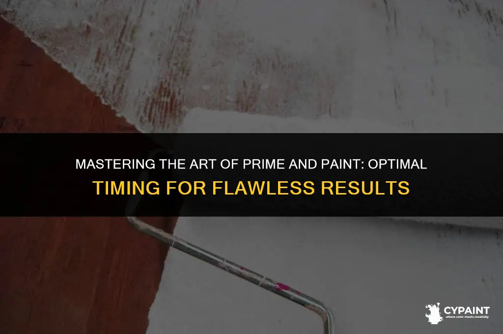how far apart can you prime and paint