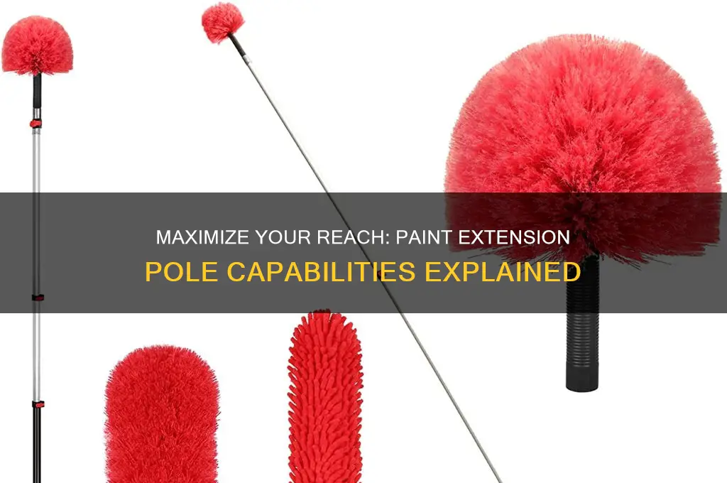 how far can you reach with a paint extension pole